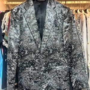 Versace Black and White Abstract “Constellation” Blazer Tailor Made 38-40
